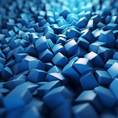 Abstract Blue Cubes