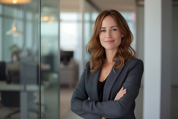 Vertrauenswürdige Business Frau im Büro Alltag