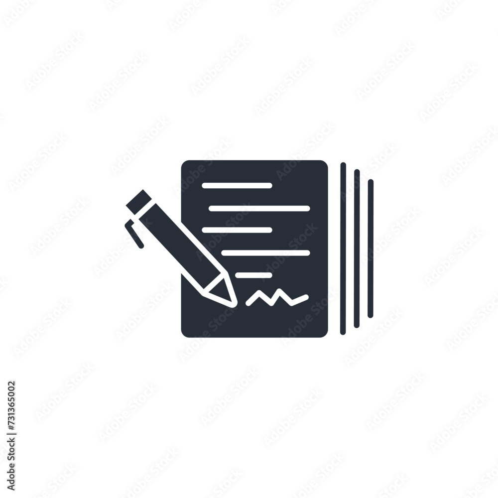 Poster signature icon. vector.editable stroke.linear style sign for use web design,logo.symbol illustration