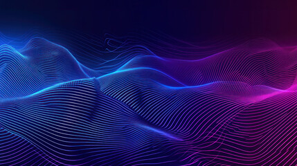 Abstract Waves Set the Tech Background
