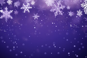 Fototapeta na wymiar Purple christmas card with white snowflakes vector illustration