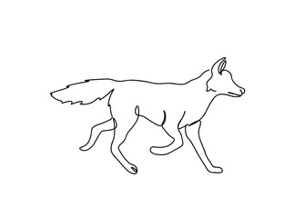 Dog Single Line Art Drawing