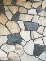 piedras de forma irregular de un revestimiento de un muro