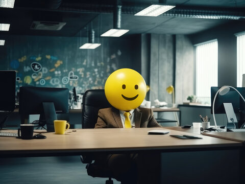 Portrait of an office worker at the desk.