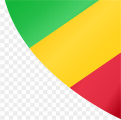Mali flag wave isolated on png or transparent background vector illustration. 