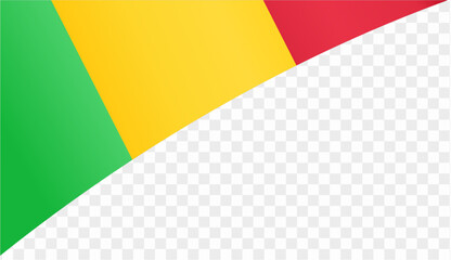 Mali flag wave isolated on png or transparent background vector illustration. 