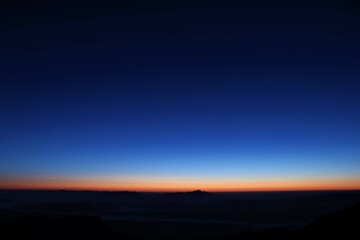 マジックアワー、朝日、長野、登山、大天井岳、北アルプス