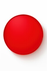 Red round circle isolated on white background