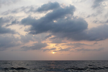 sunset over the sea
