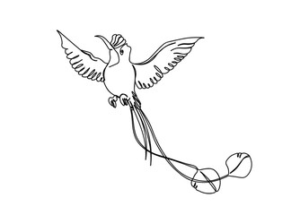 Bird Line Art Drawing