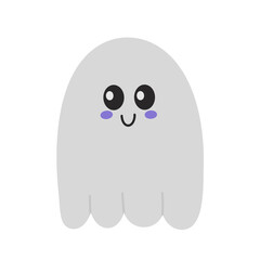 Cute ghost cartoon icon.