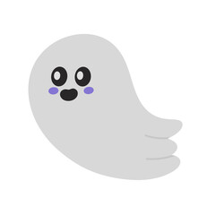 Cute ghost cartoon icon.