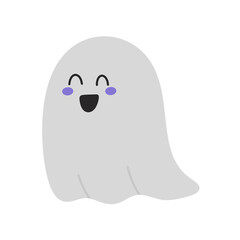 Cute ghost cartoon icon.