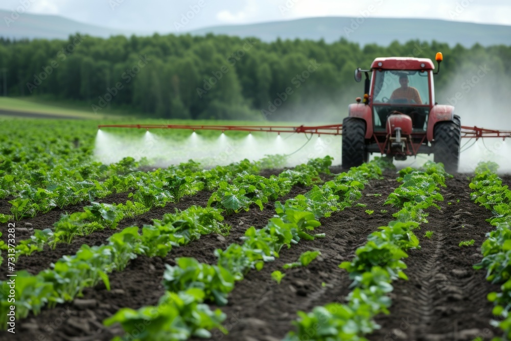 Poster agricultural field. background with selective focus and copy space