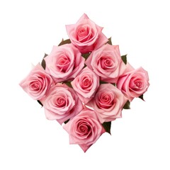 Rose triangle isolated on white background
