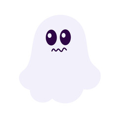 Cute ghost cartoon icon.