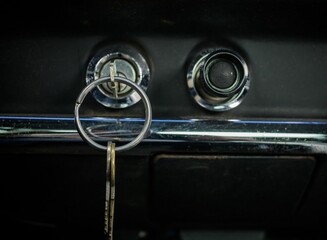 Key in a car ignition