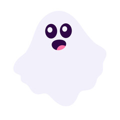 Cute ghost cartoon icon.
