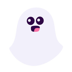 Cute ghost cartoon icon.