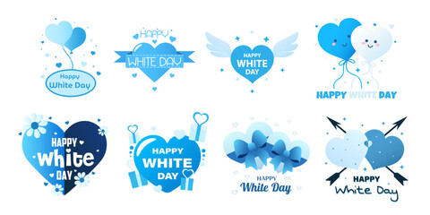 Set of festive banners for Happy White Day