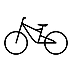 Icon Bike Bicycle Lines Vector 