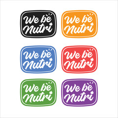 nutrition and slogan logo lebel