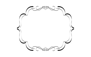 banner. doodle. vintage style. pattern. on a white background. vector. for the inscription. black lines.