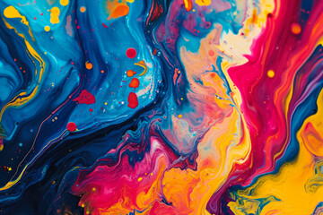 abstract background of colorful gouache, with a look of joy and happiness