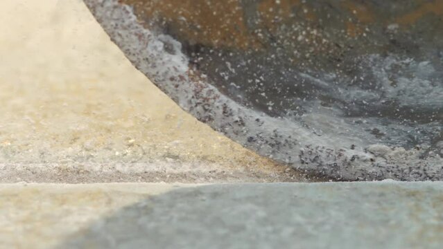 4k slow-motion closeup video of a milling machine 