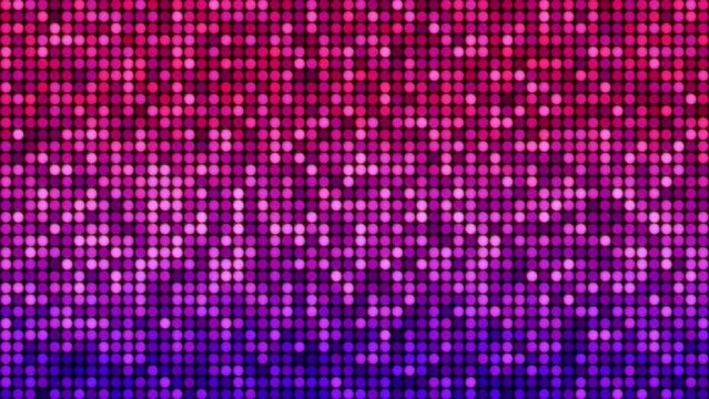 Abstract grid type motion background from glowing, flickering glitter dots. Motion Vj loop backdrop from mesh of circles