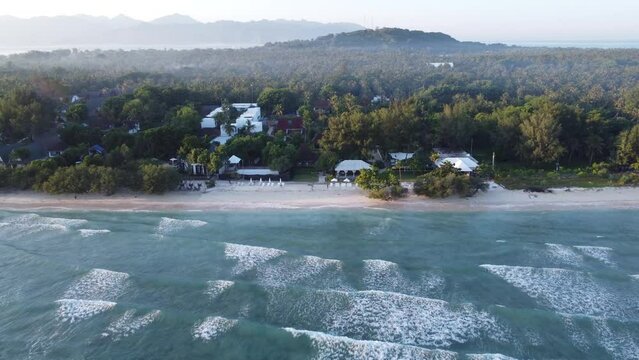 Aerial Gili Trawangan Island Lombok Indonesia