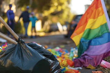 After the Parade: Cleaning Up Rainbow Flags and Debris to Keep the Community Clean