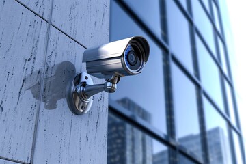 A solitary camera perched on a weathered brick wall captures the bustling energy of the city streets, its lens reflecting the diverse characters and stories that unfold in its outdoor backdrop