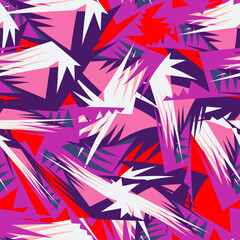 Seamless abstract urban pattern with curved triangle elements
