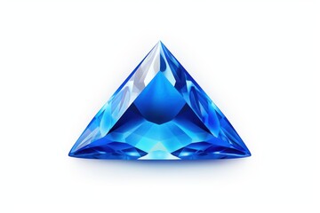 Sapphire triangle isolated on white background