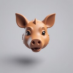 Naklejka premium Boar 3D sticker vector Emoji icon illustration, funny little animals, boar on a white background