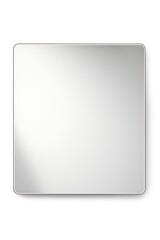 Silver square isolated on white background 