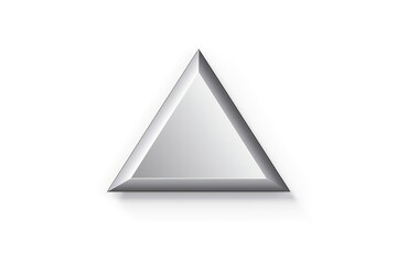 Silver triangle isolated on white background 