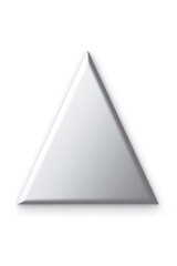 Silver triangle isolated on white background 