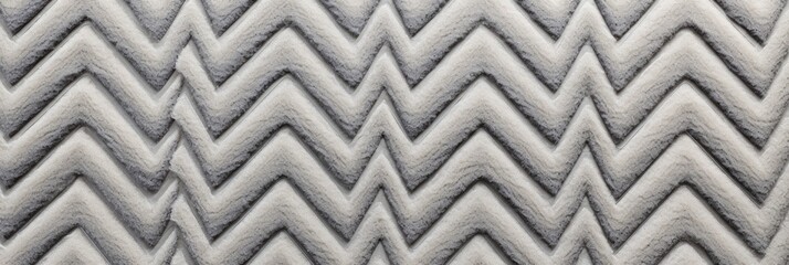 Silver zig-zag wave pattern carpet texture background 