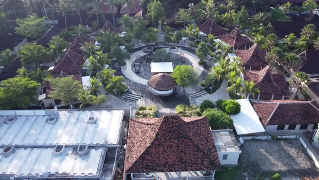 Aerial Gili Trawangan Island Lombok Indonesia
