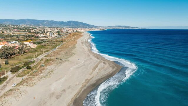 The passage of time on the coastline in Calabria, Italy