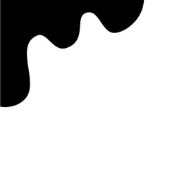 Black Corner Wave Header Vector 