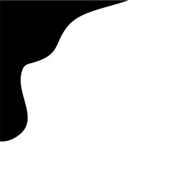 Black Corner Wave Header Vector 