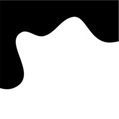 Black Corner Wave Header Vector 