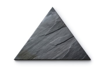 Slate triangle isolated on white background 