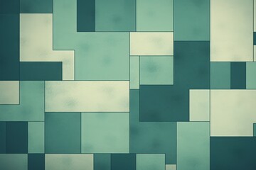Mint simple abstract patterns on the wall