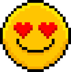 Pixel Heart Eyes Emoticon