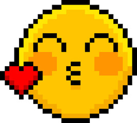 Pixel Kiss Emoticon
