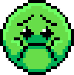 Pixel Disgusted Emoticon
